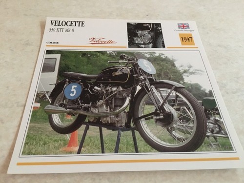 Motorcycle card velocette - card, 350