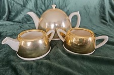 Retro Everhot Vintage Teapot, Milk Jug, Sugar Bowl Set Made In England