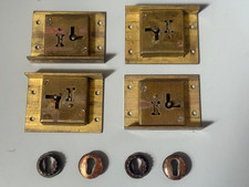 4pcs Legge Brass Cupboard Lock 1452 Cut Vintage NOS 2 1/2" Right Hand 2 Lever