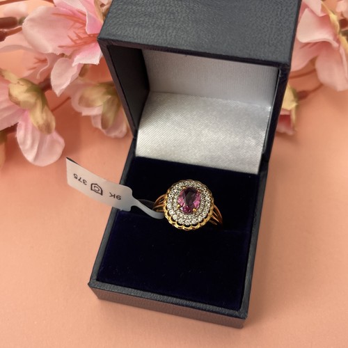 9ct gold pink fluorite and - pink,