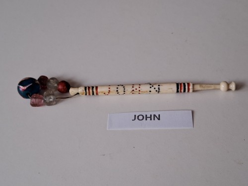 Antique bone lace bobbin - lace, with