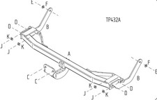 Towtrust Fixed Flange Automotive Towbar For Peugeot 307 Estate 2002 To 2008