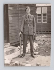 Old B&W Photo Man Military