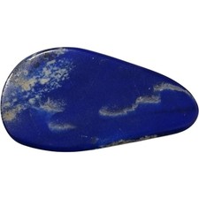 Polished Lapis Lazuli Landscape Piece of Stone Length 35mm Blue White Patterns 