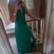 Reiss  Lana Maxi Halterneck Plunge Dress Size 12