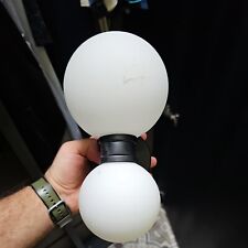 Endon 93523 Pulsa Wall Light, IP44, matt black, matt white glass