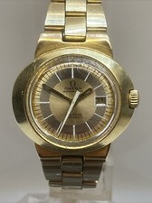 Ladies Retro Gold Plated  Omega Geneve Dynamic Automatic Wind Wrist Watch