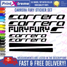 Carrera fury vinyl decals - fury,