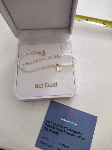 9ct yellow gold freshwater - 9ct,