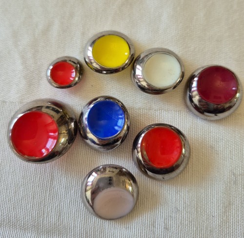 Vintage glass buttons red - vintage,
