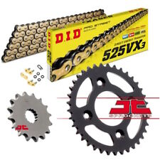 Fits: Suzuki GSXS 750 2017-2018-2019 DID Gold X-Ring Heavy Duty Chain Sprockets