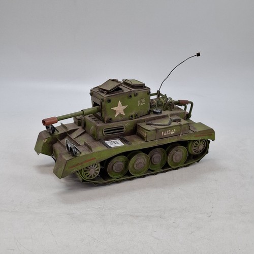 Tinplate toy tank green - tank,