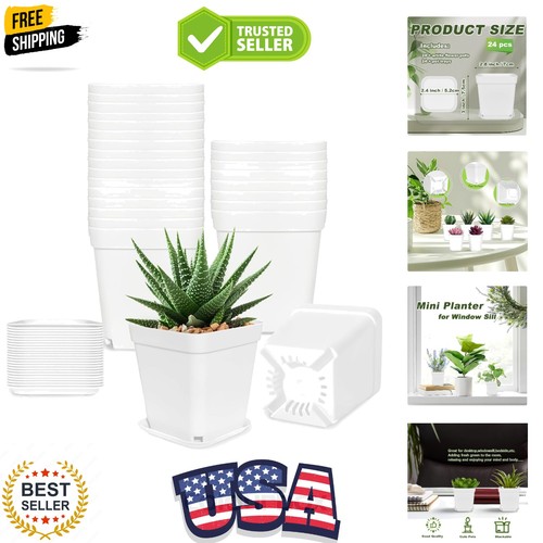24pcs square plastic - square, plant