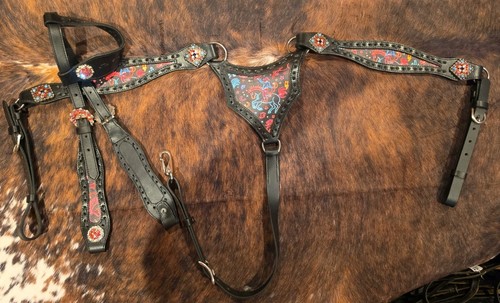 Western headstall breastcollar - western,