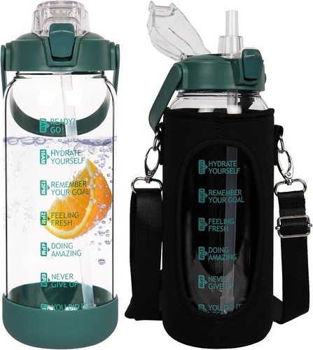 Glass water bottle with - 1.5l,