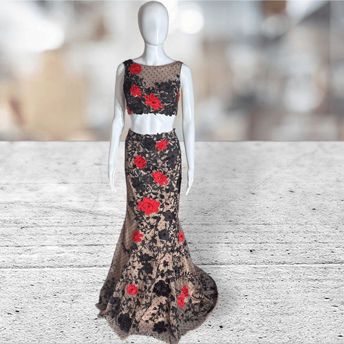 Sherri hill rose applique - rose,