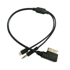 AMI/MDI Interface 3.5mm Male Audio AUX Charger For Mercedes Benz Adapter Cable