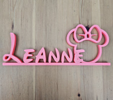 Minnie Mouse Disney Name Plate