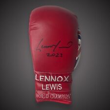 Lennox Lewis Red World Champion Hand Signed Boxing Glove 2023 With COA £299