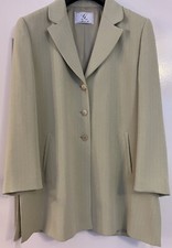 Gold By Michael H Pale Green Long Line Jacket Size 14