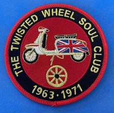 NORTHERN SOUL IRON ON PATCH - THE TWISTED WHEEL SOUL CLUB   1963 - 1971