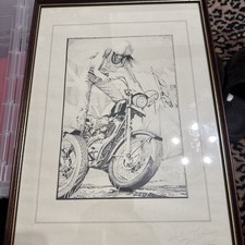 John Tose Harley Davidson Picture Limited Edition Signed in Frame Rare No 52/500