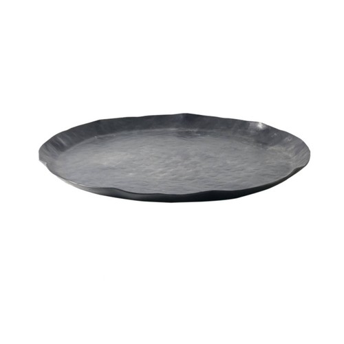 Metal tray with hammered - metal,