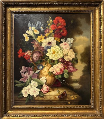 Bartle floral still life oil - bartle,