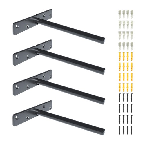 Pcs floating shelf brackets - 4,
