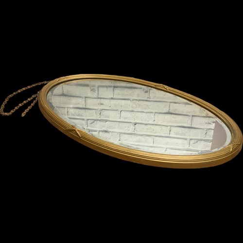 Vintage wall mirror oval - vintage,