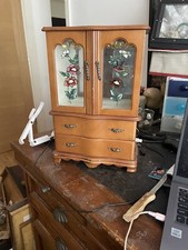 Nice Wooden 14x10 Inch’s 2 Draws Ring And Trinket Cabinet