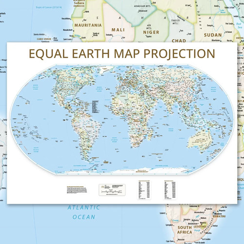 Equal earth wall map - earth,