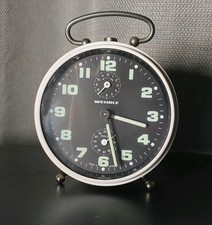 1960s Polo Wehrle German Mechanical Alarm Clock w/Glow Dial - Working