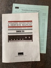 Vintage Sansui Model 350 AM/FM Stereo Tuner Amplifier Operating/Service Manual
