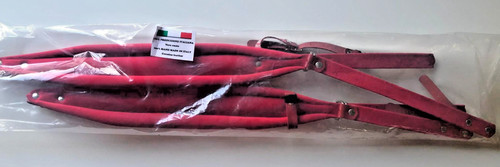 Red leather accordion - accordion, padded