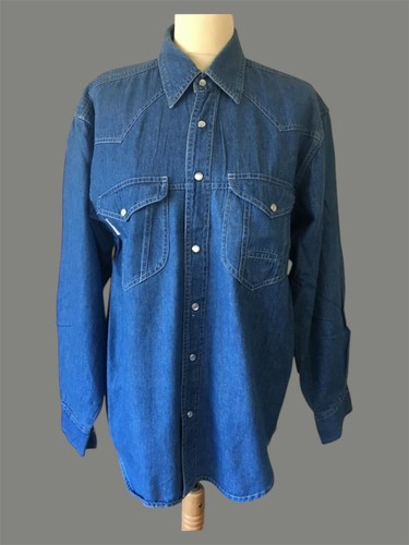 Mens western denim shirt