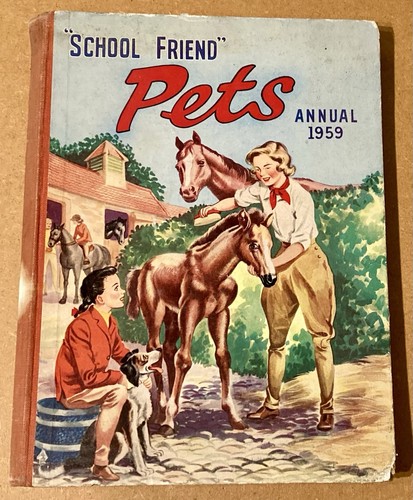 Vintage school friend pets - school,