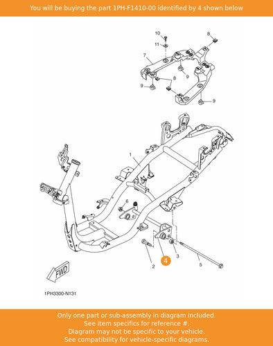 Yamaha engine bracket - engine, comp