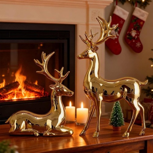 Pcs reindeer statues xmas - reindeer, statues,xmas