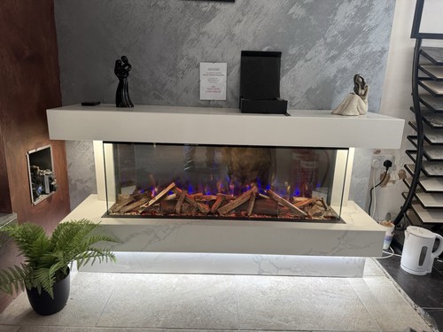 Electric fire marble suite - electric,