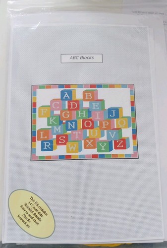 Abc blocks stitch kit diy - kit,