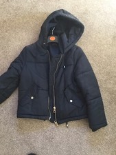 ladies Topshop Navy Blue Quilted Jacket  .size 8