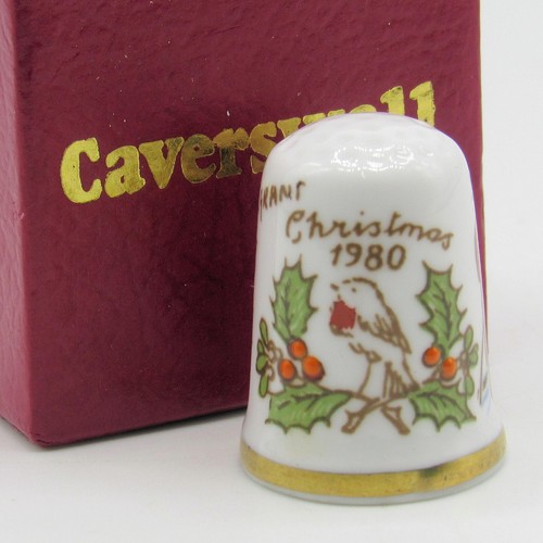 Caverswall thimble christmas - caverswall, 'christmas