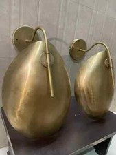 Pair of 2 Raw Brass Wall