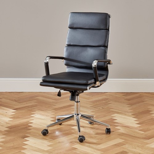 Office chair black leather - chair,