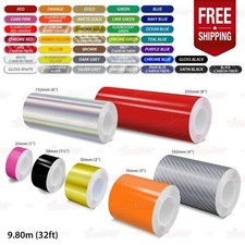 25mm 38mm 50mm 76mm 102mm 152mm 203mm Racing Stripe Tape Styling Vinyl Stickers