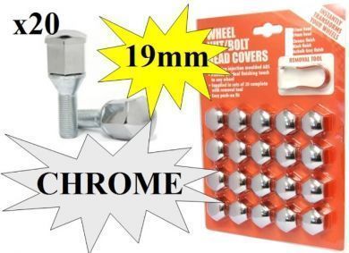 Chrome wheel nut covers - covers, 20