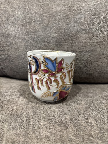 Antique porcelain mustache tea - mustache,