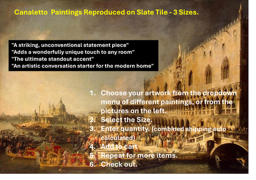 Canaletto paintings slate - on,