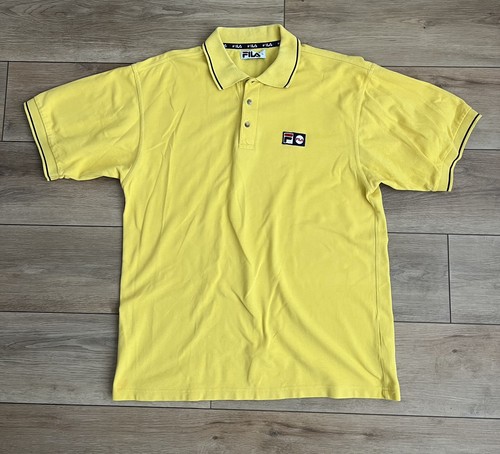 Vintage fila yellow polo - yellow,